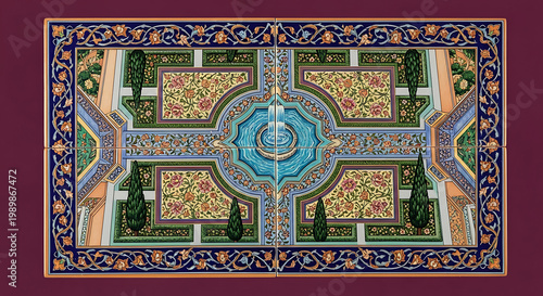 thai art pattern  Floor Tile Picture.