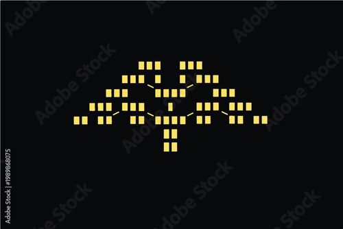 Corporate Layoffs Restructuring Concept with Building Windows Forming Smaller Organizational Structure Representing Workforce Reduction Strategy Illustration