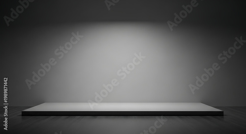 Modern minimalist empty stage with spotlight