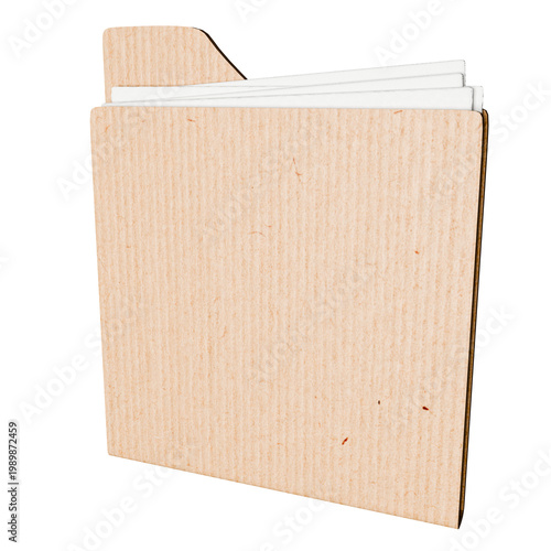 cardboard folder with document. 