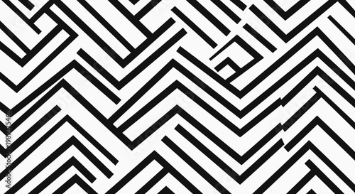 Geometric pattern of intersecting black lines on white background creates abstract design