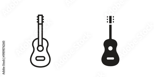 Sticker Guitar icon for ui app design and web designs