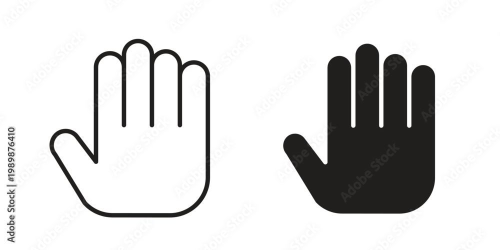 Fototapeta premium Hand icon for ui app design and web designs