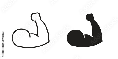 Muscle icon for ui app design and web designs