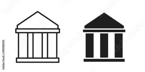 Museum icon for ui app design and web designs