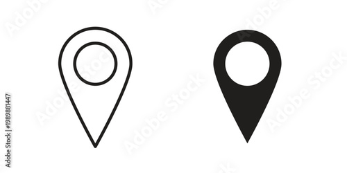 Navigation pin icon for ui app design and web designs