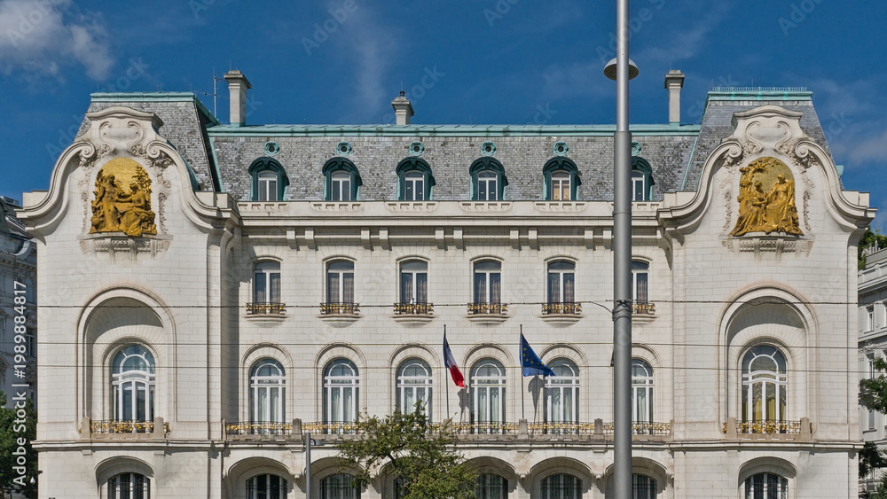 Fototapeta premium French embassy in art nouveau style in Vienna, Austria 