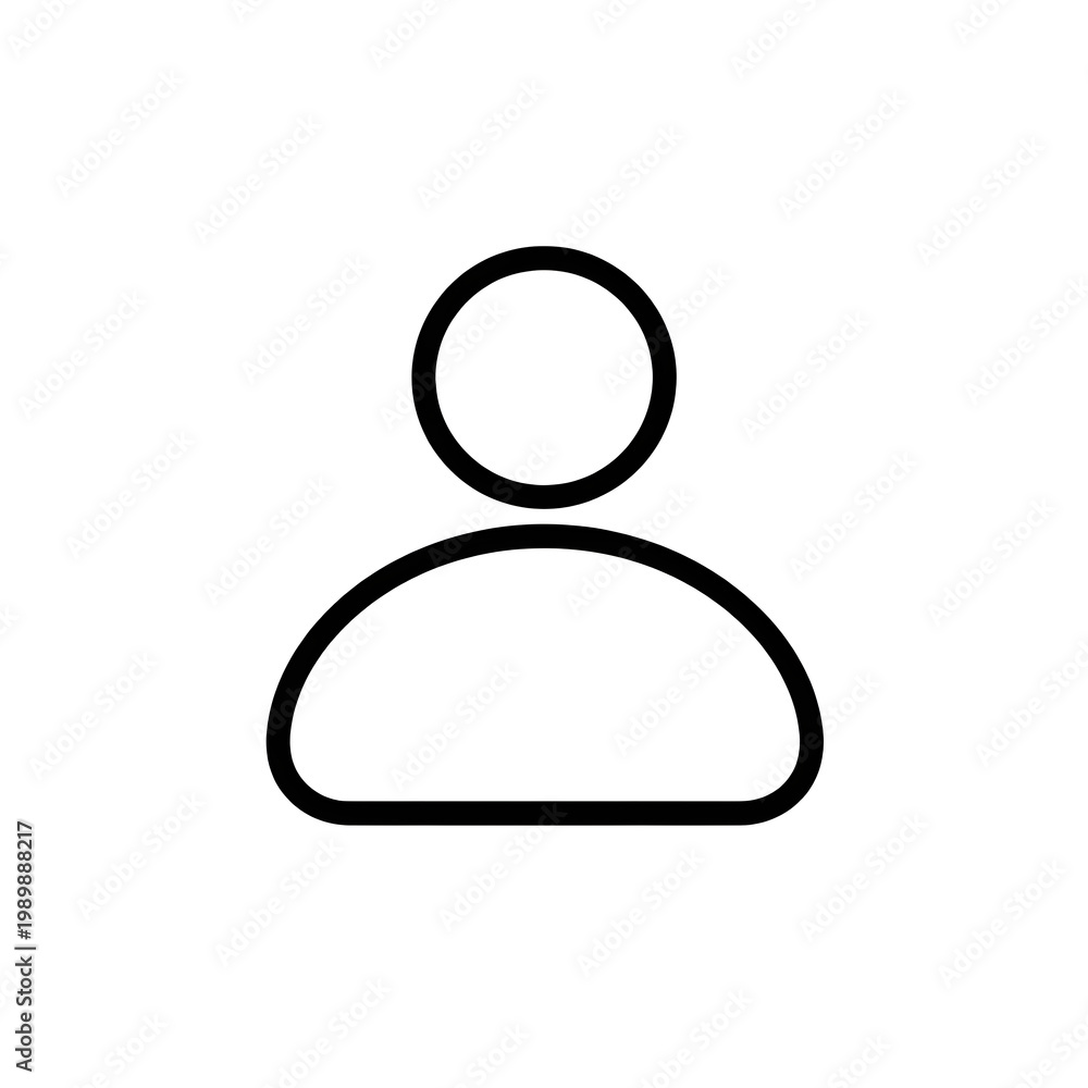 Obraz premium A simple black icon of a person on a white background