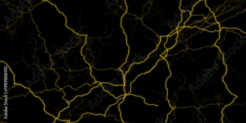 Black marble texture abstract marble background. Vector marble pattern with blue cracks Lightning energy discharge effect isolated on transparent background for web design and illustrations. 