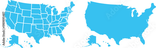 Comparison of us electoral maps showing different voting patterns by state