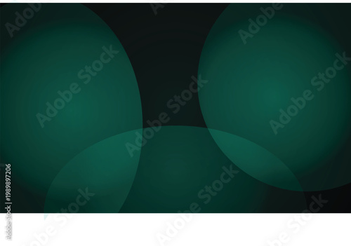 Abstract dark green bokeh background, soft emerald glowing circles on black, elegant blurred light spheres vector for cinematic backdrop