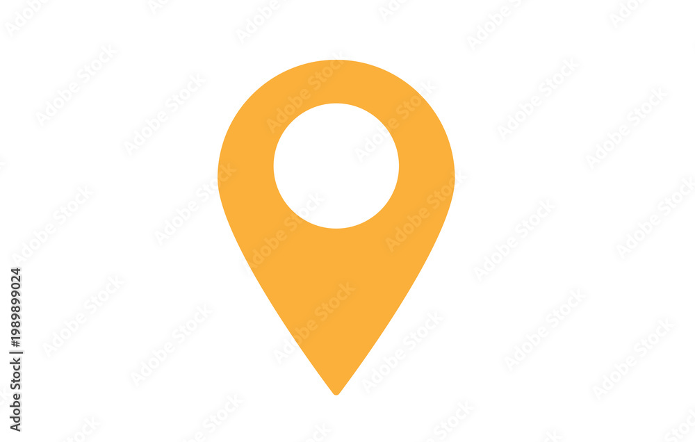 Obraz premium yellow map location pointer icon png file transparent background