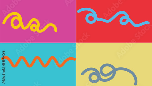 Abstract wavy lines vector illustration pattern background design element template graphic resource