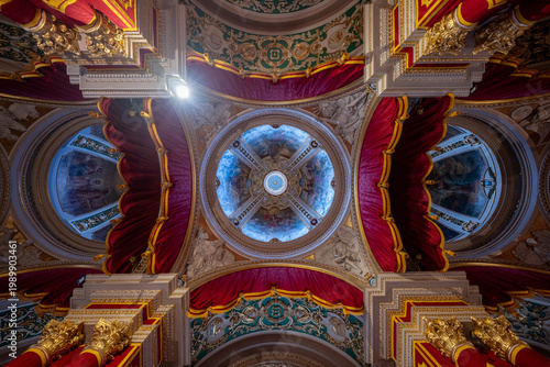 Φωτογραφία Dome ceiling interior of Naxxar Parish Church - Naxxar, Malta