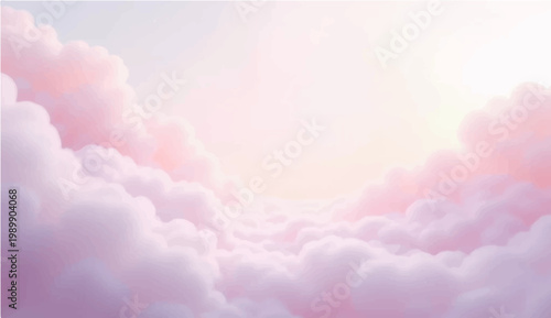 Dreamy pastel clouds creating a soft and ethereal atmosphere. Capturing a sense of serenity.