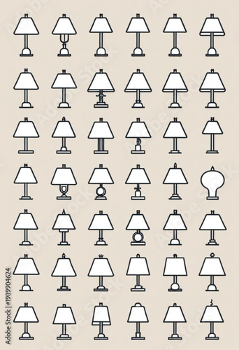 Black and White Lamp Collection