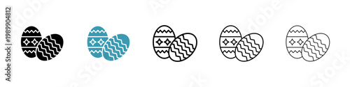 Easter eggs vector icon logo or illustration