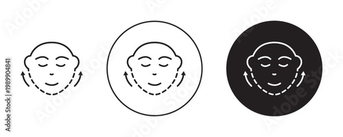 Facelift vector icon logo or illustration