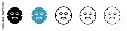 Face sheet mask vector icon logo or illustration