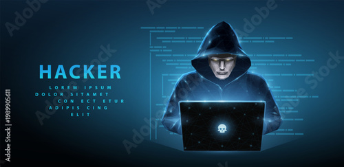 Fast modern express passenger train on high speed railway moving from flash light. Futuristic technology, hi tech future digital transport concept. Low pole 3d abstract illustration