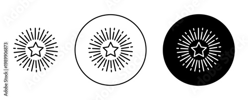 Fireworks vector icon logo or illustration