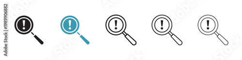 Finding problem vector icon logo or illustration