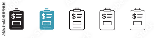 Financial log vector icon logo or illustration