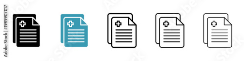 Hospital bill vector icon logo or illustration