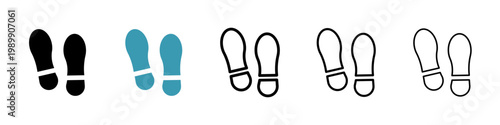 Imprint soles shoes vector icon logo or illustration