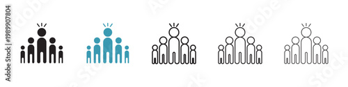 Leadership vector icon logo or illustration