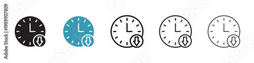 Less time vector icon logo or illustration