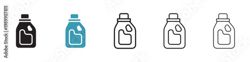 liquid detergent vector icon logo or illustration