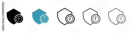 Long term protection vector icon logo or illustration