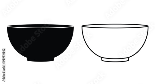 Two ceramic bowls in contrasting tones a minimalist silhouette