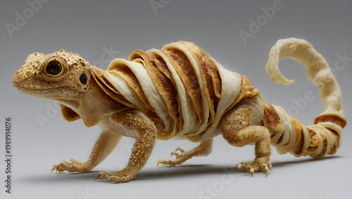 food hybrid animal is a chimichanga and mongoose its eyes are made out of lobster its limbs are made out of Pancakes (2)_x16_1