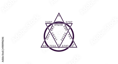 A geometric symbol with intricate design.