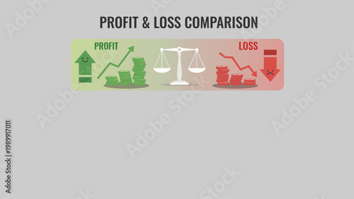 Profit and loss comparison finance business chart