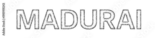 Sketch Madurai text design element