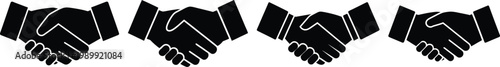 handshake agreement vector icon silhouette