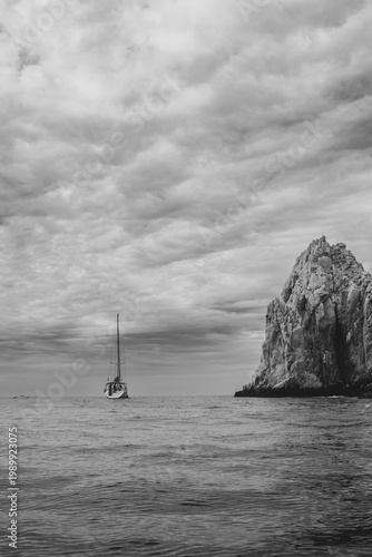 Rock formation in the along the coastline of Cabo San Lucas Mexico.  