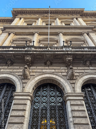 Bank of Italy facade - Rome, Italy