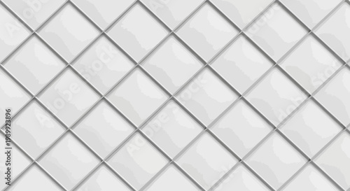 Geometric Pattern of White Diamond Shapes with a Textured Surface