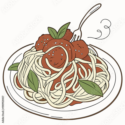 plate of spaghetti with tomato sauce