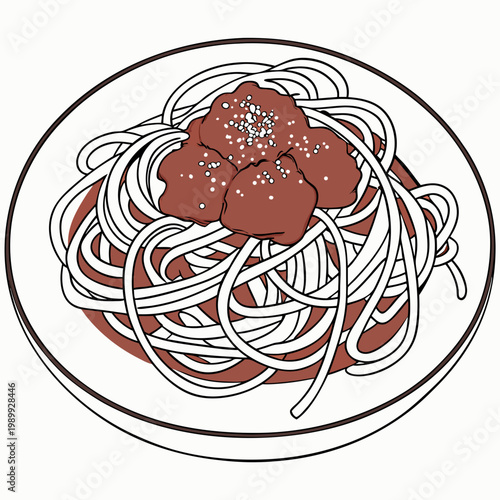 plate of spaghetti with tomato sauce