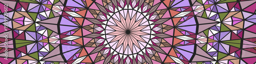 Geometric polygonal round pattern mandala background design
