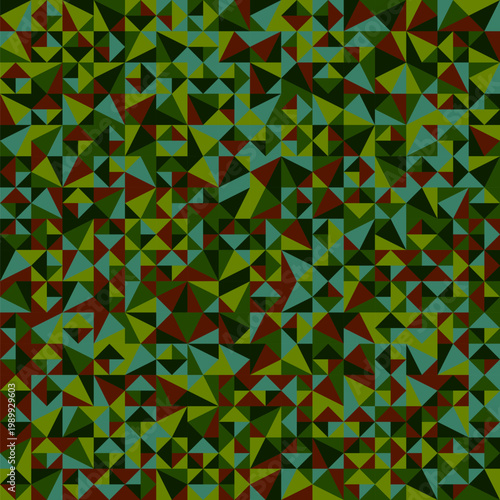 Chaotic random geometrical mosaic pattern background design