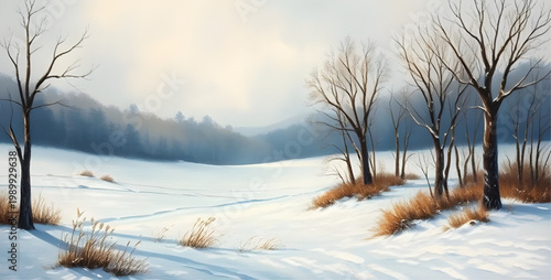 winter, snow, water, lake, cold, landscape, nature, peaceful, calm, reflection, dark, contrast, serene, frost, outdoor, painting, minimal