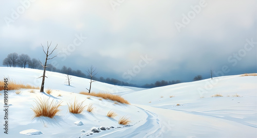 winter, snow, water, lake, cold, landscape, nature, peaceful, calm, reflection, dark, contrast, serene, frost, outdoor, painting, minimal