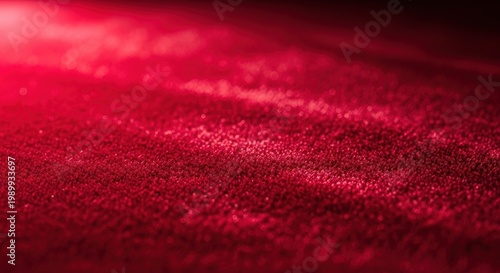 Luxurious macro texture of plush, deep crimson velvet textile, displaying intricate fibers and rich, soft, dramatic color saturation, ornate, wallpaper, intense