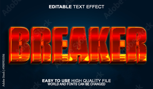  Breaker Smash Shatter Impact Dynamic Typography Design Vector Fully Editable Smart Object Text Effect